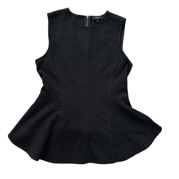 Theory black peplum sleeveless top size M - Picture 12 of 12
